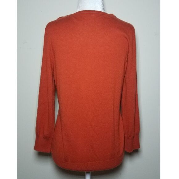 Burnt Orange 100% Cashmere Cardigan - Picture 2 of 4